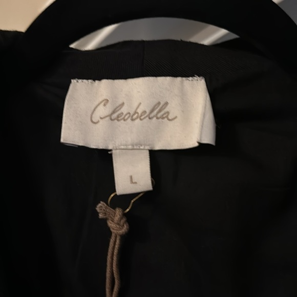 Cleobella Black Coat Lightweight Size L/XL Organic Cotton Jacket NWT - Picture 4 of 7